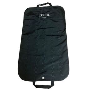 Authentic Celine Paris foldable garment bag grosgrain Black Size 45 x 26 “